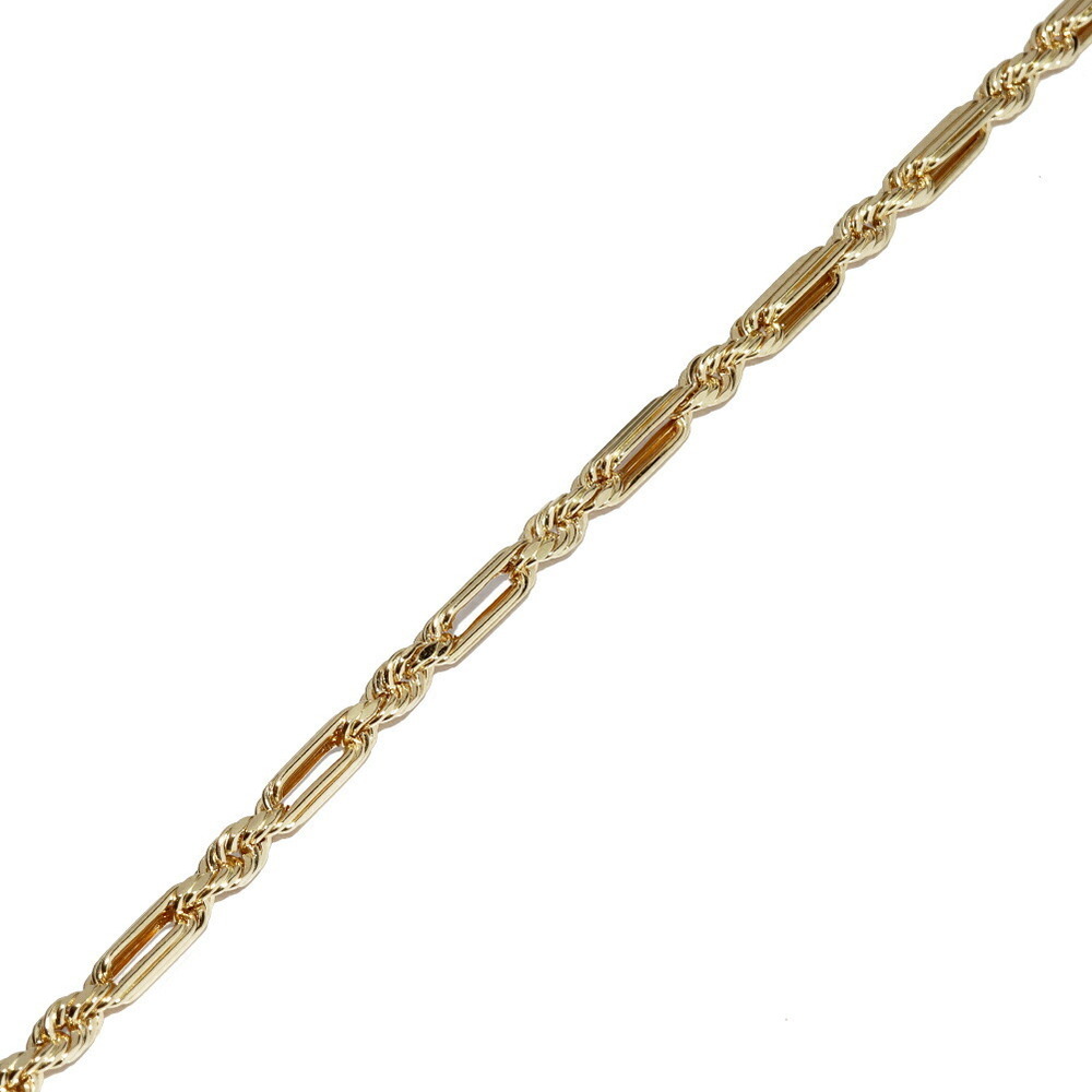LuxUness K18YG Figaro Rope Chain Bracelet Metal Bracelet